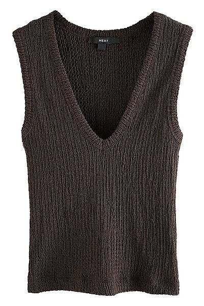 Next Trägertop Strukturiertes Tanktop mit V-Ausschnitt (1-tlg) günstig online kaufen