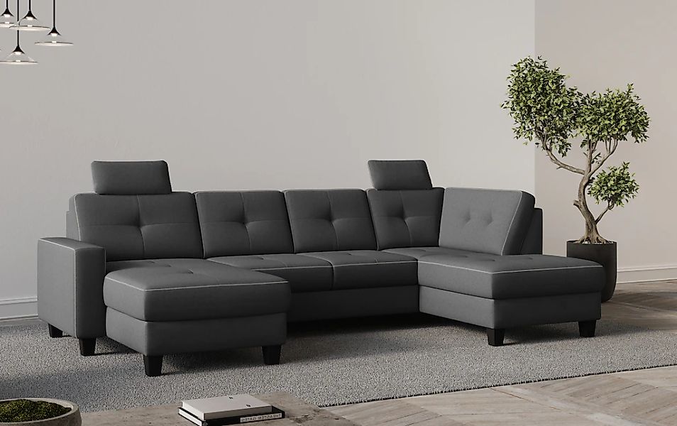 Places of Style Wohnlandschaft "Varese", wahlweise mit Bettfunktion und Bet günstig online kaufen
