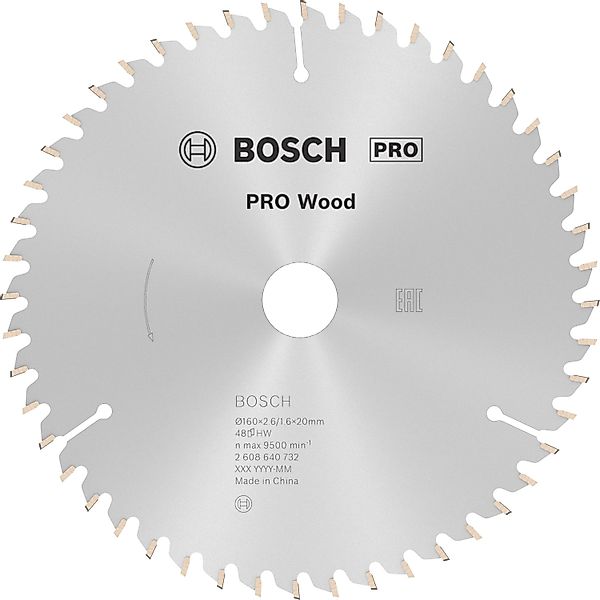 Bosch Kreissägeblatt Optiline Wood 160 mm x 26 mm x 20 mm 48 Zähne günstig online kaufen