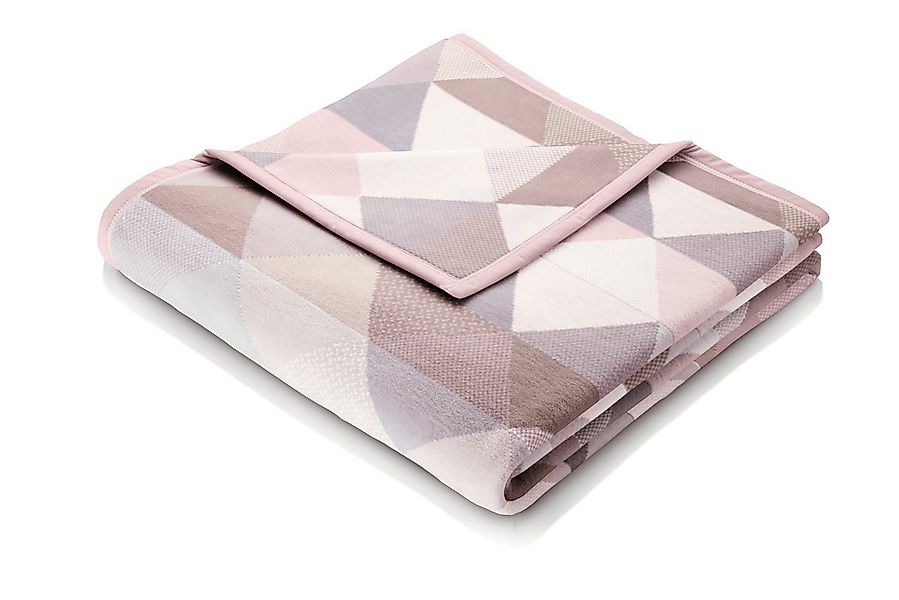 Wohndecke Rauten Pastell, rosa Kuscheldecke in 150x200 cm, Biederlack, Deck günstig online kaufen
