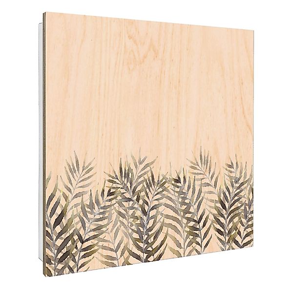 Banjado Großer Schlüsselbox Holz 30x30cm Weiß Scharnier Rechts 50 Haken Sch günstig online kaufen