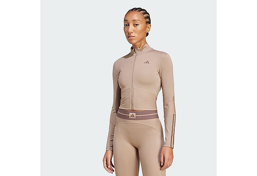 adidas Performance Trainingstop HYPERGLAM RIB ZIP THRU COVER UP (1-tlg) günstig online kaufen