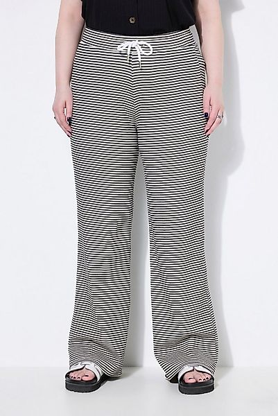 Studio Untold Schlupfhose Hose Straight Legs Strukturjersey mit Ringeln günstig online kaufen