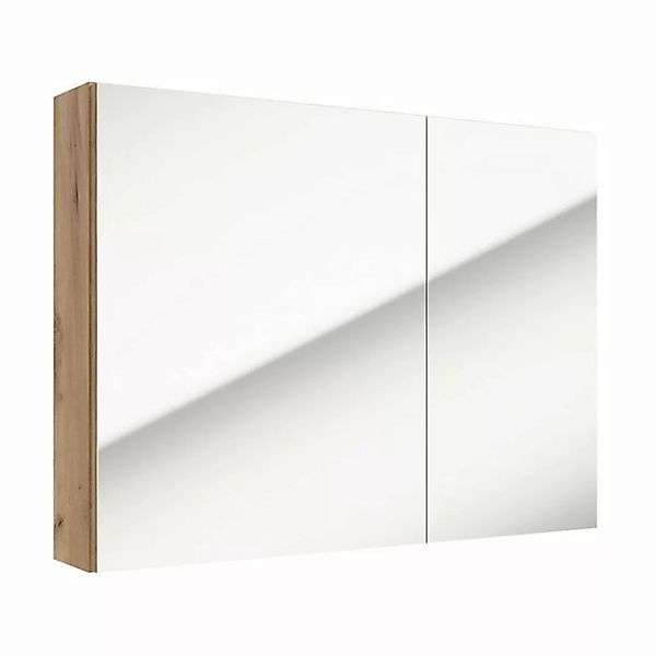 Lomadox Spiegelschrank LUCCA-107 80 cm in Eiche Nb. 80/60/15 cm günstig online kaufen