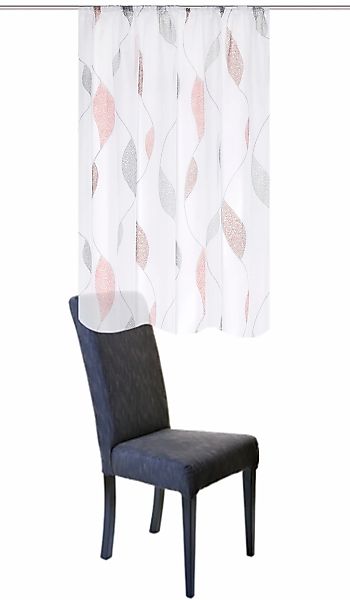 HOME WOHNIDEEN Vorhang "PAOLO" Kräuselband 1 Stk. tlg. Kräuselbandschal PAO günstig online kaufen
