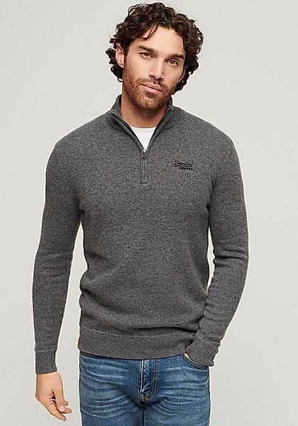 Superdry Strickpullover ESSENTIAL EMB KNIT HALF ZIP günstig online kaufen