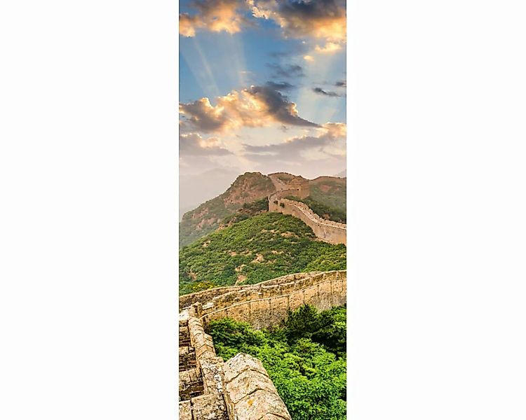 Dekopanel "China Mauer" 1,00x2,50 m / Glattvlies Perlmutt günstig online kaufen