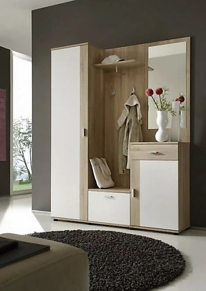 Kompaktgarderobe Patent von Bega Sonoma Eiche / Weiss günstig online kaufen