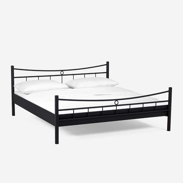 Jugendbett in Schwarz Eisen mit Nachttisch (zweiteilig) günstig online kaufen
