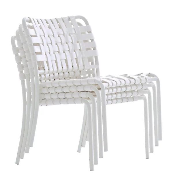 Gervasoni - InOut 825 Loungestuhl - weiß/Sitzfläche geflochten/matt/BxHxT 6 günstig online kaufen