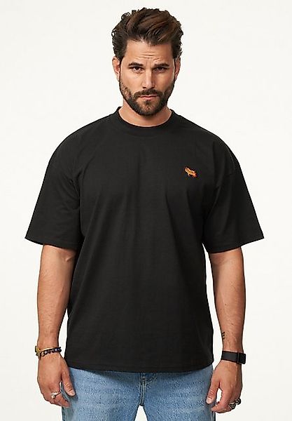 SOULSTAR T-Shirt mit Stickerei Herren Oversize-Fit Kurzarm Shirt mit Rundha günstig online kaufen