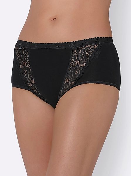sloggi Maxislip "Chic", (4er Pack), elastische Spitzeneinsätze, feminin, Ba günstig online kaufen