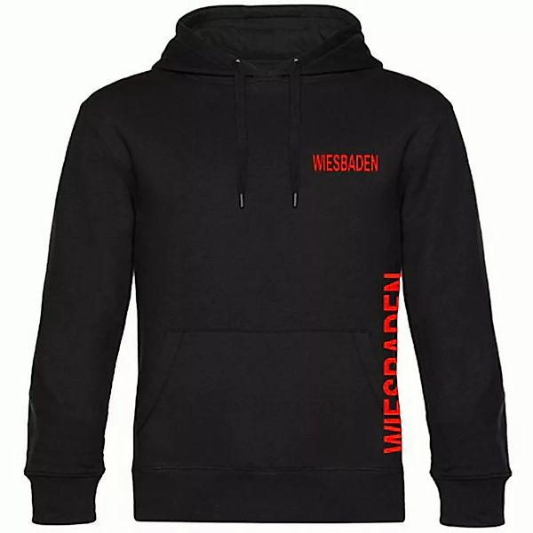 multifanshop Kapuzensweatshirt Wiesbaden - Brust & Seite - Hoodie günstig online kaufen