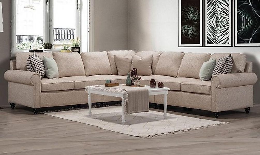 Xlmoebel Ecksofa Luxuriöses Beiges Ecksofa im modernen Design für das Wohnz günstig online kaufen