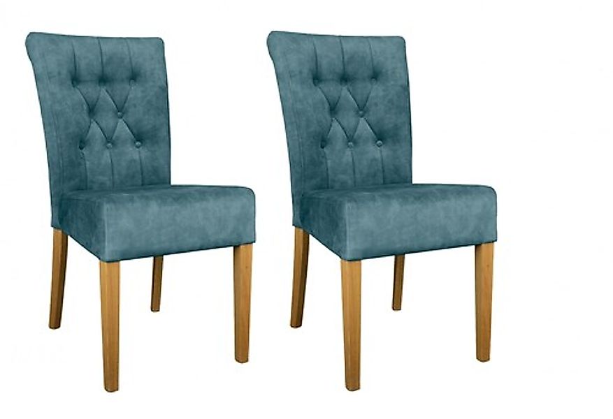 Home affaire 4-Fußstuhl »Ravenna«, (Set), 2 St., Samtvelours, Esszimmerstuh günstig online kaufen