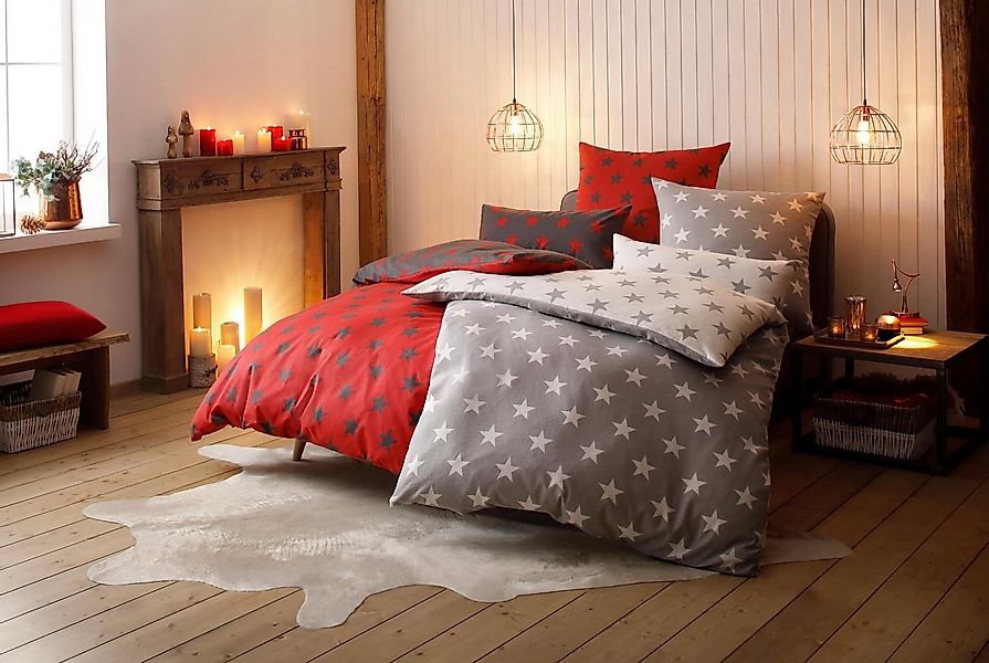 OTTO home Wendebettwäsche STELLA, Linon, 2 teilig, Bettwäsche mit Sternen, günstig online kaufen