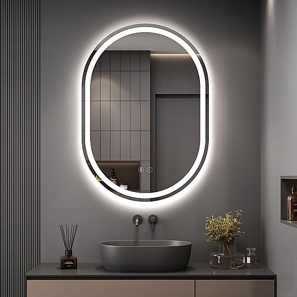 Dripex Badspiegel LED Oval Badezimmerspiegel mit günstig online kaufen
