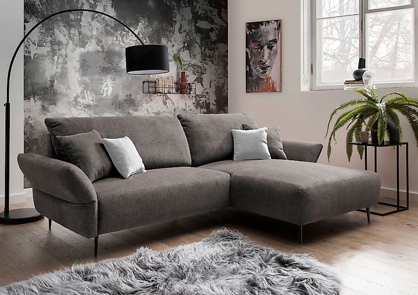 INOSIGN Ecksofa "Amarena L-Form" inklusive Armlehnenverstellfunktion, 4x Zi günstig online kaufen