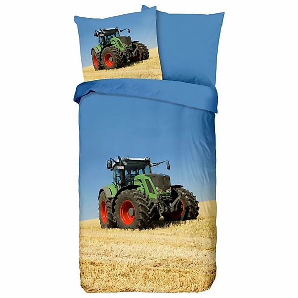 good morning Kinderbettwäsche »Tractor«, Baumwolle, 135x200, Reißverschluss günstig online kaufen