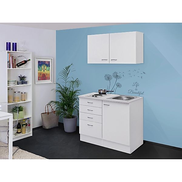 Flex-Well Classic Miniküche Wito 100 cm Weiß günstig online kaufen
