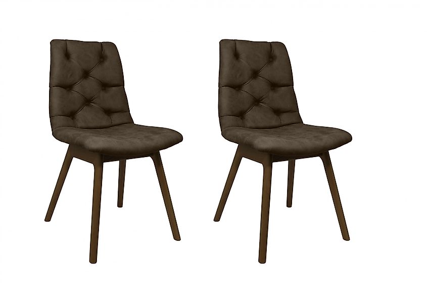 andas Esszimmerstuhl »Ramon« (Set) 2 Stk. Microfaser mit Massivholzbeinen, günstig online kaufen