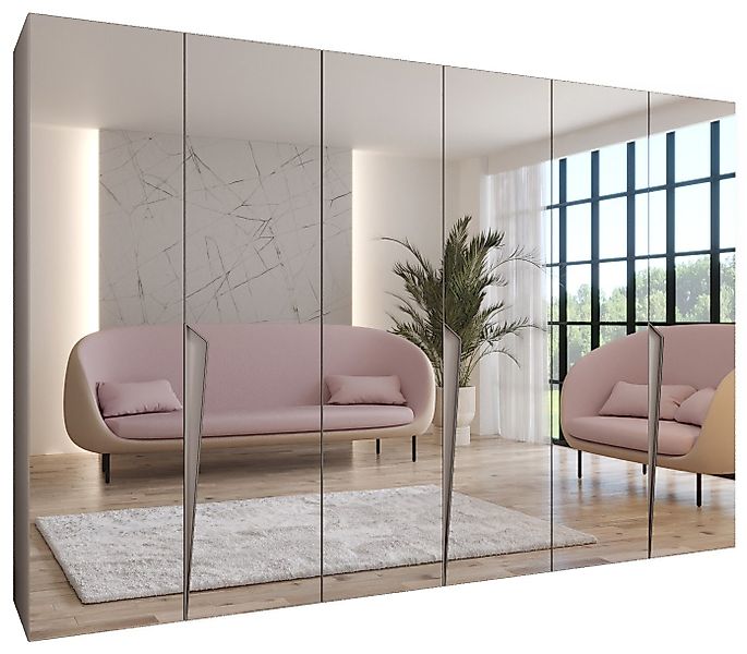 ABIKS MÖBEL Drehtürenschrank PIANO 3 Schlafzimmerschrank mit Spiegel Kleide günstig online kaufen