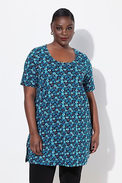 Ulla Popken Longshirt Longshirt Blüten A-Linie günstig online kaufen