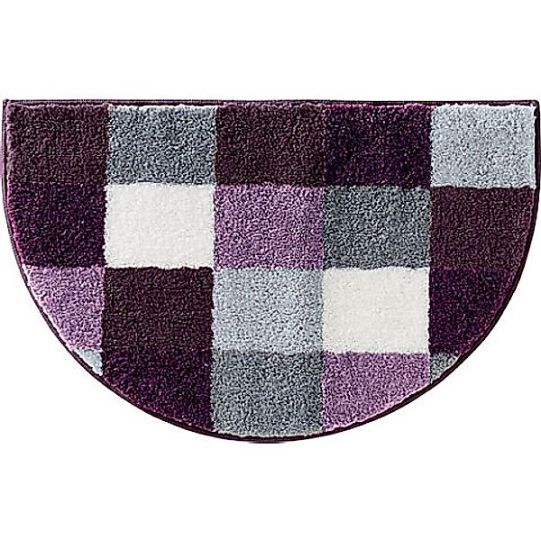 Erwin Müller Duschmatte Duschvorlage "Kreta" halbrund, Höhe 20 mm, Karo günstig online kaufen