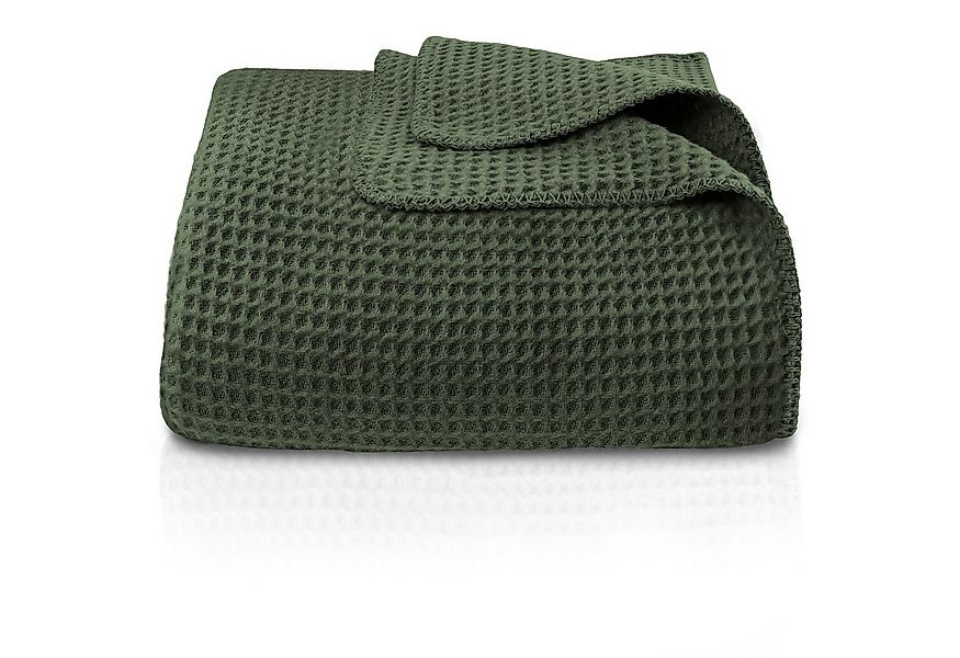 Wohndecke Wohndecke Waffelpique aus Baumwolle - Kuscheldecke, Baumwolldecke günstig online kaufen
