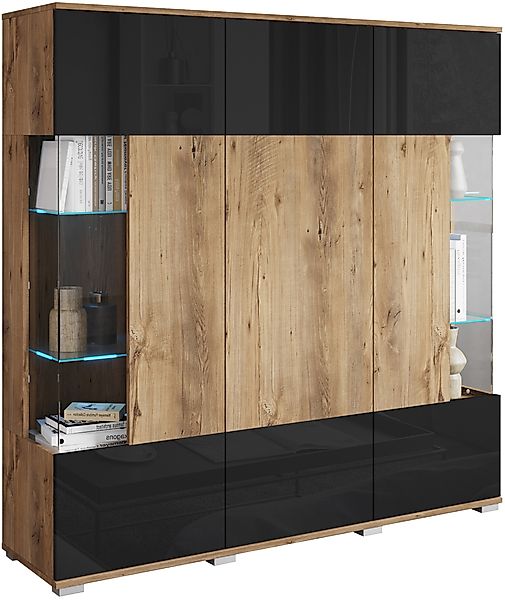 INOSIGN Highboard "Kenia", (1 St.), Modernes Highboard, mit Glastüren, Brei günstig online kaufen