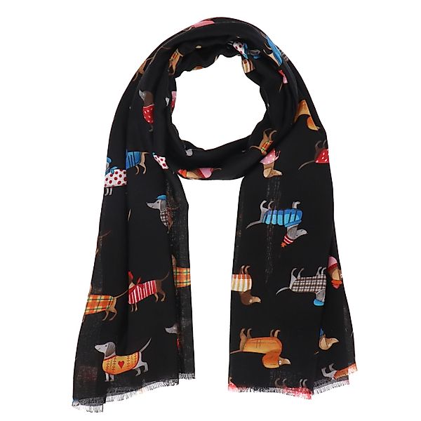 halsüberkopf Accessoires Modeschal Schal Dackel, Viskose-Baumwoll-Mix günstig online kaufen