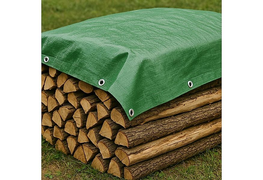BURI Schutzplane Abdeckplane grün Gewebeplane Wetterschutzplane Lagerungssc günstig online kaufen
