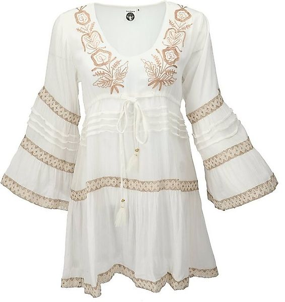Guru-Shop Longbluse Boho Krinkelbluse, bestickte Hippie günstig online kaufen