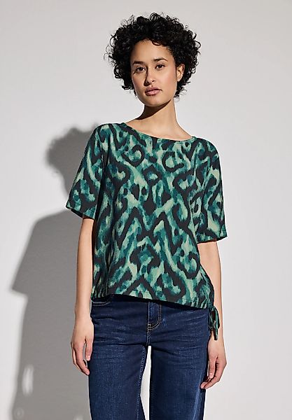 STREET ONE Kurzarmbluse mit grafischem Muster günstig online kaufen