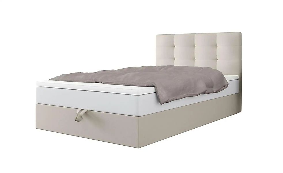 Boxbett mit Stauraum  Matratze H3 und Topper Duo ¦ beige ¦ Maße (cm): B: 10 günstig online kaufen