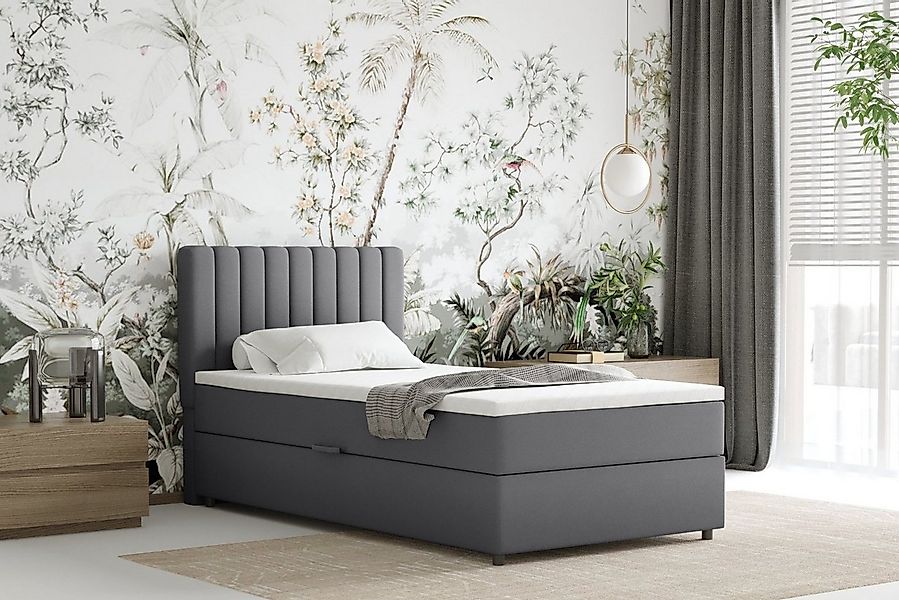 PANDA MÖBEL GmbH Boxbett EVEREST – Komfortables Einzelbett - Kopfteil, Bett günstig online kaufen