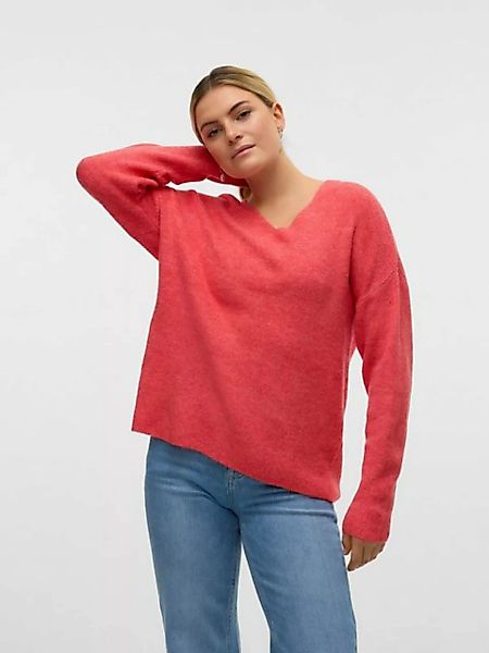 Vero Moda Strickpullover Strickpullover V-Ausschnitt Langarm Sweater 6112 i günstig online kaufen