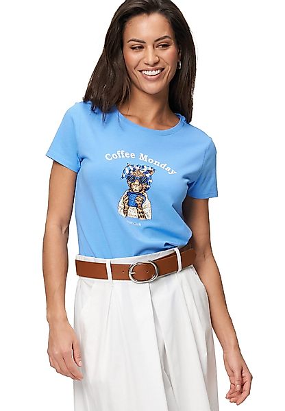 Zero Kurzarmshirt "zero Damen Baumwollshirt mit Aufdruck", (1 tlg.), weiter günstig online kaufen