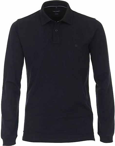 Casa Moda Longsleeve Poloshirt Navy Blau - Größe L günstig online kaufen
