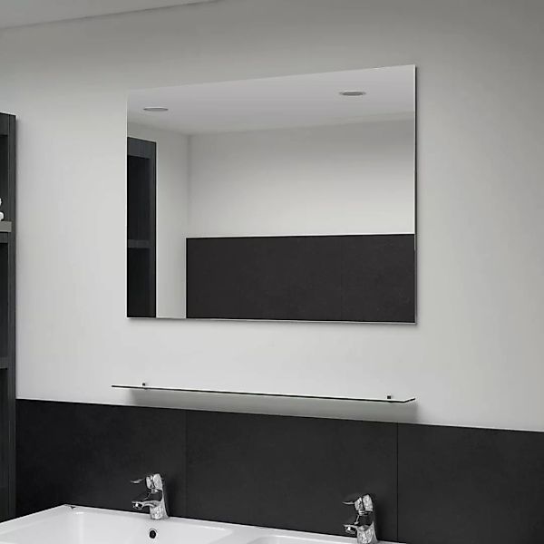 Wandspiegel Mit Regal 80×60 Cm Hartglas günstig online kaufen