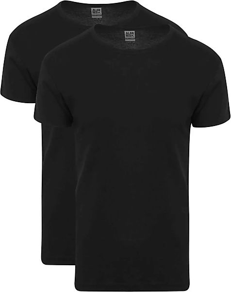 Alan Red Organic T-Shirt O-Ausschnitt Schwarz 2er-Pack - Größe XL günstig online kaufen
