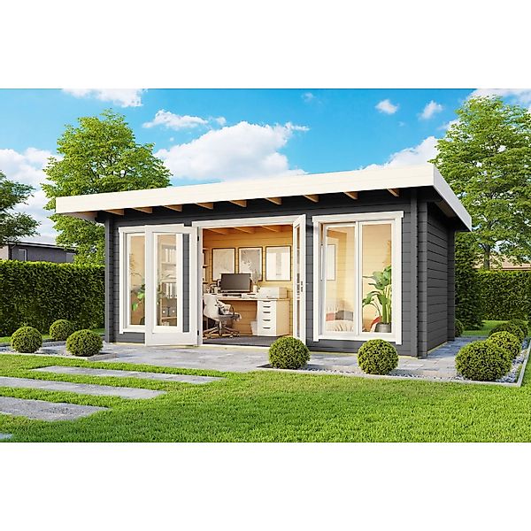 Lasita Gartenhaus Dorset 73 Carbongrau 480 cm x 250 cm günstig online kaufen