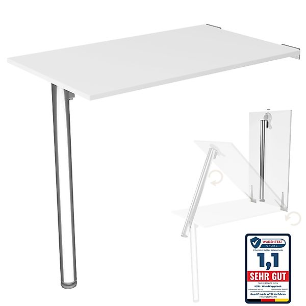 KDR Produktgestaltung Klapptisch 80x50 Wandklapptisch Esstisch günstig online kaufen