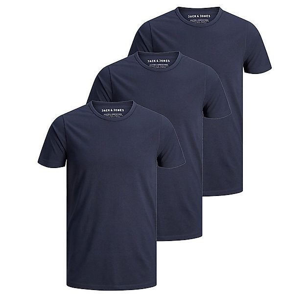 Jack & Jones T-Shirt Herren Basic T-Shirt 3er Pack Rundhals O-Neck Regular günstig online kaufen