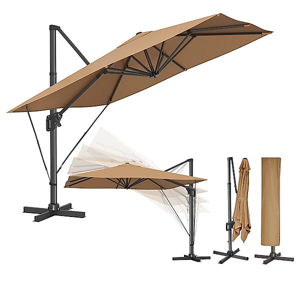 SONGMICS Sonnenschirm, LxB: 290,00x290,00 cm, UPF günstig online kaufen