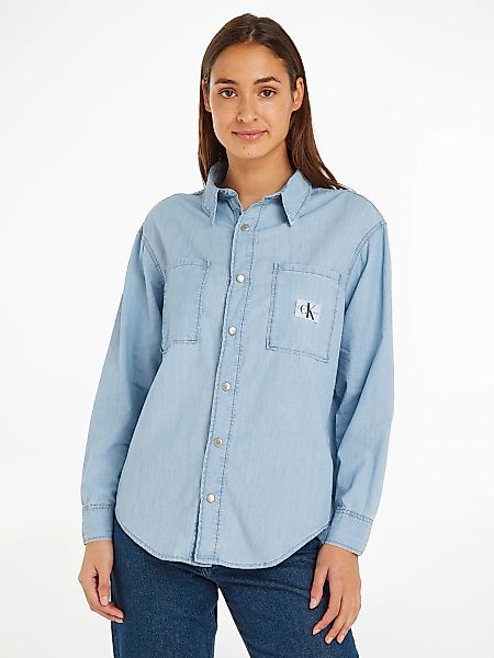 Calvin Klein Jeans Jeansbluse "OVERSIZED LS DENIM SHIRT", mit Logopatch günstig online kaufen