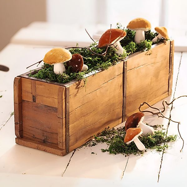 Dekoleidenschaft Blumenkasten aus Holz mit Metallverzierungen, günstig online kaufen