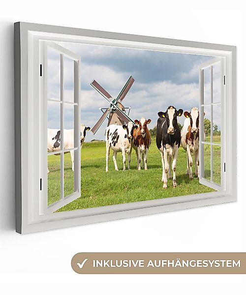 OneMillionCanvasses® Leinwandbild Ansicht - Kuh - günstig online kaufen