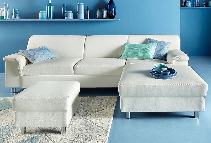 INOSIGN Ecksofa "Jamie, modern und elegant, Fußhöhe 9cm, L-Form,", wahlweis günstig online kaufen