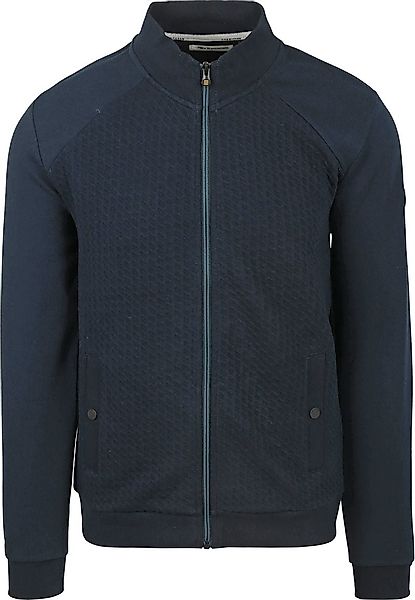 No Excess-Strickjacke Zipper Jacquard Navy - Größe XXL günstig online kaufen